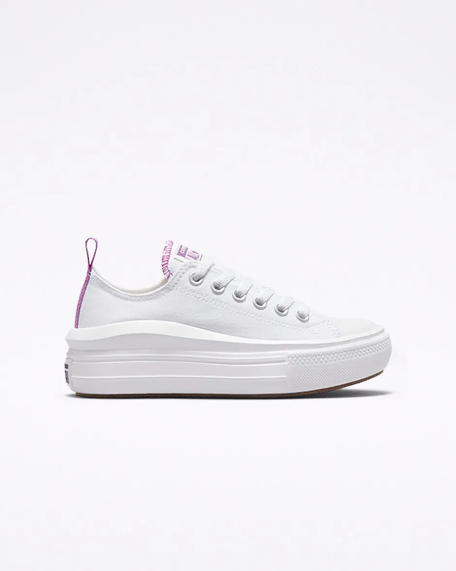 Converse Ragazzi (Età 8-12 Anni)|Ragazza<Chuck Taylor All Star Move Platform Canvas Bianco/Pixel Purple/Bianco