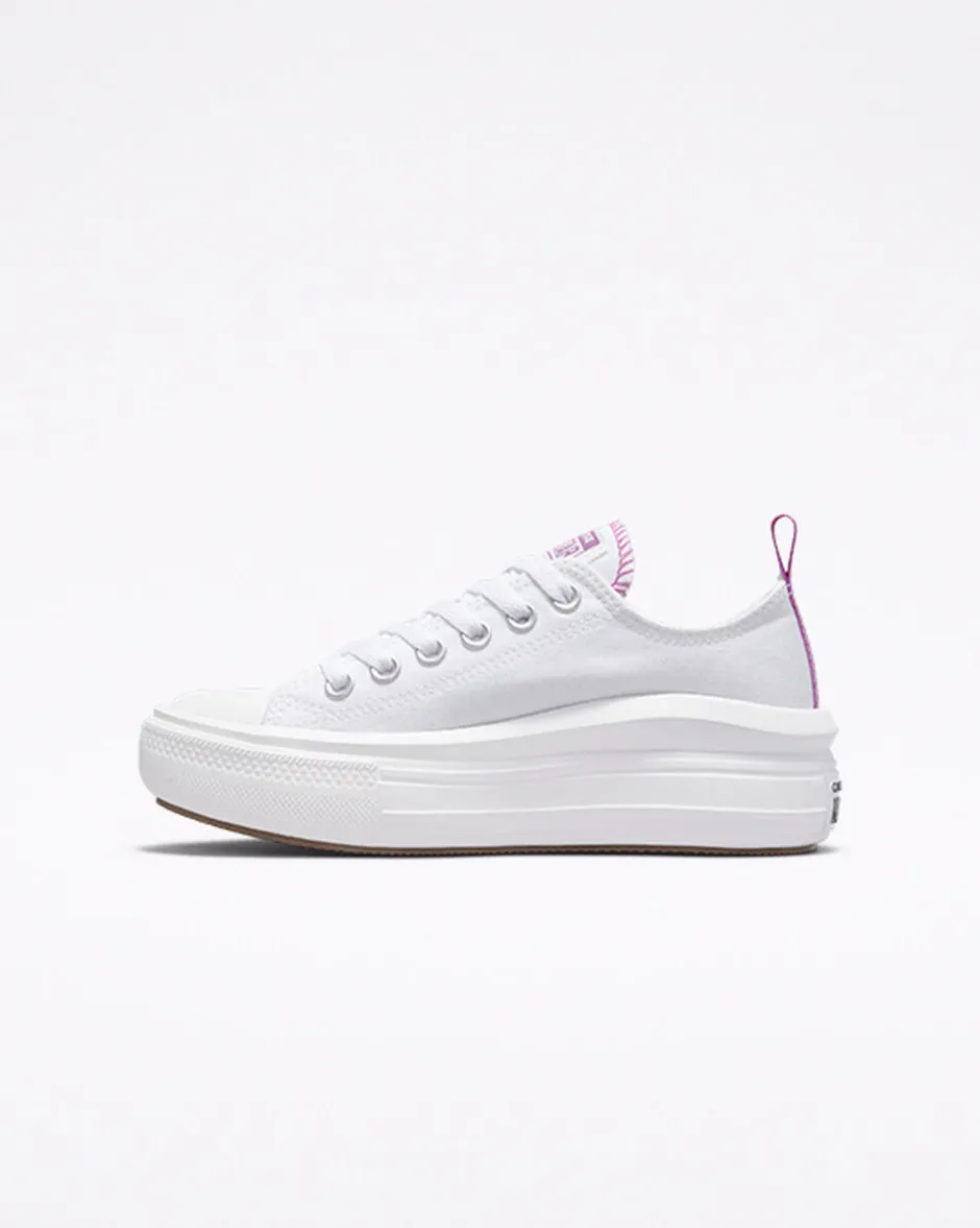 Converse Ragazzi (Età 8-12 Anni)|Ragazza<Chuck Taylor All Star Move Platform Canvas Bianco/Pixel Purple/Bianco