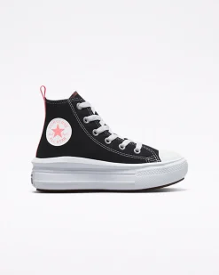 Converse Bambini (Età 4-8 Anni)|Ragazzi (Età 8-12 Anni)<Chuck Taylor All Star Move Platform Nero/Sale rosa/Bianco