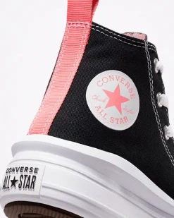Converse Bambini (Età 4-8 Anni)|Ragazzi (Età 8-12 Anni)<Chuck Taylor All Star Move Platform Nero/Sale rosa/Bianco