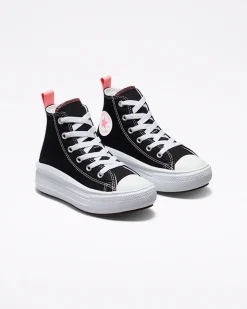 Converse Bambini (Età 4-8 Anni)|Ragazzi (Età 8-12 Anni)<Chuck Taylor All Star Move Platform Nero/Sale rosa/Bianco