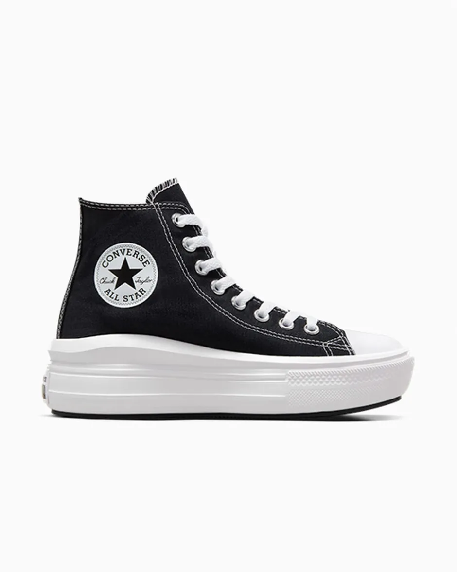 Converse Modelli Alti|Modelli Con Platform<Chuck Taylor All Star Move Nero/Avorio naturale/Bianco