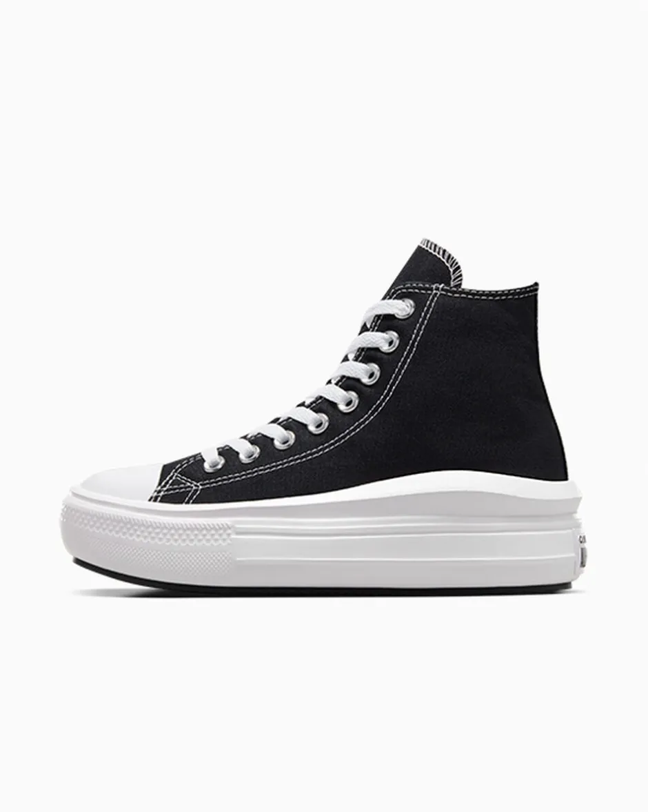Converse Modelli Alti|Modelli Con Platform<Chuck Taylor All Star Move Nero/Avorio naturale/Bianco