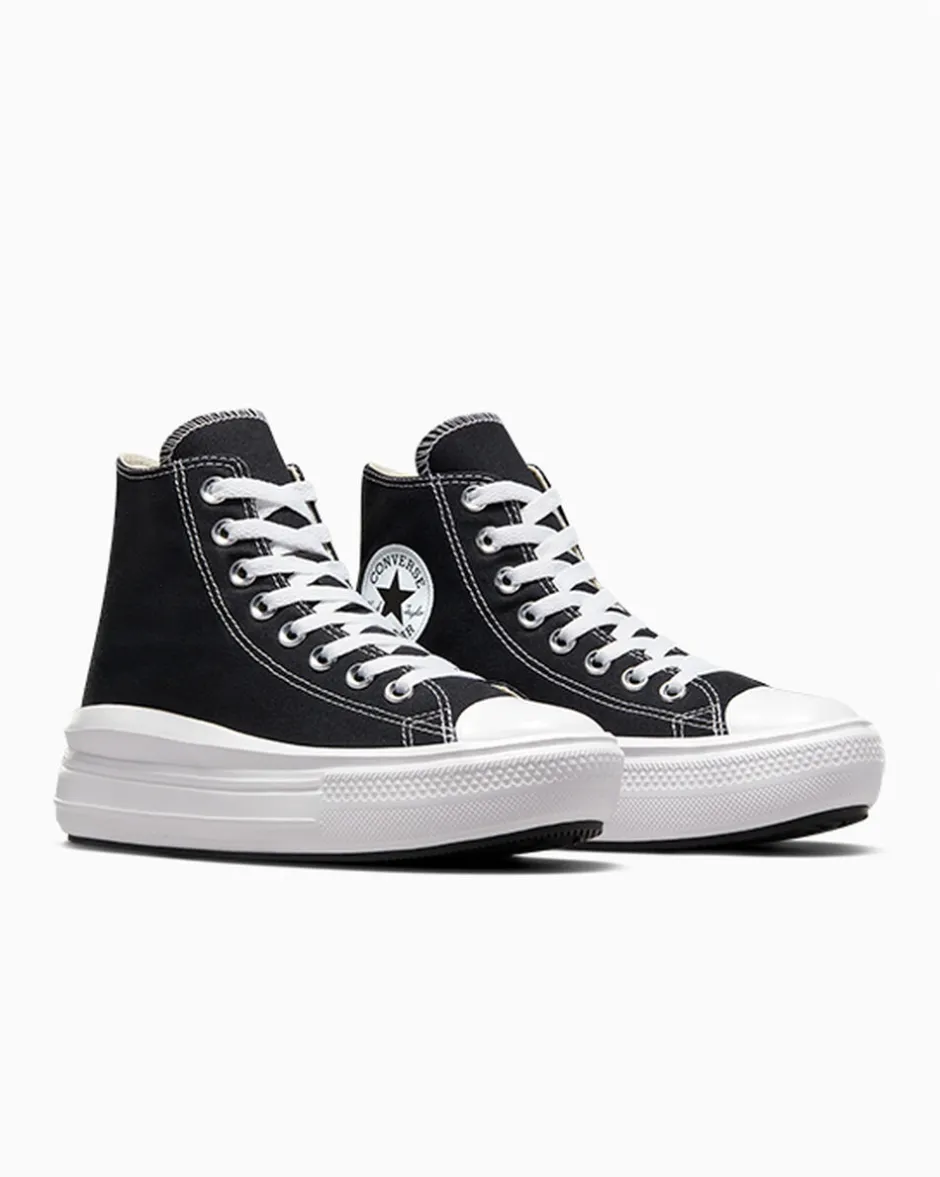 Converse Modelli Alti|Modelli Con Platform<Chuck Taylor All Star Move Nero/Avorio naturale/Bianco