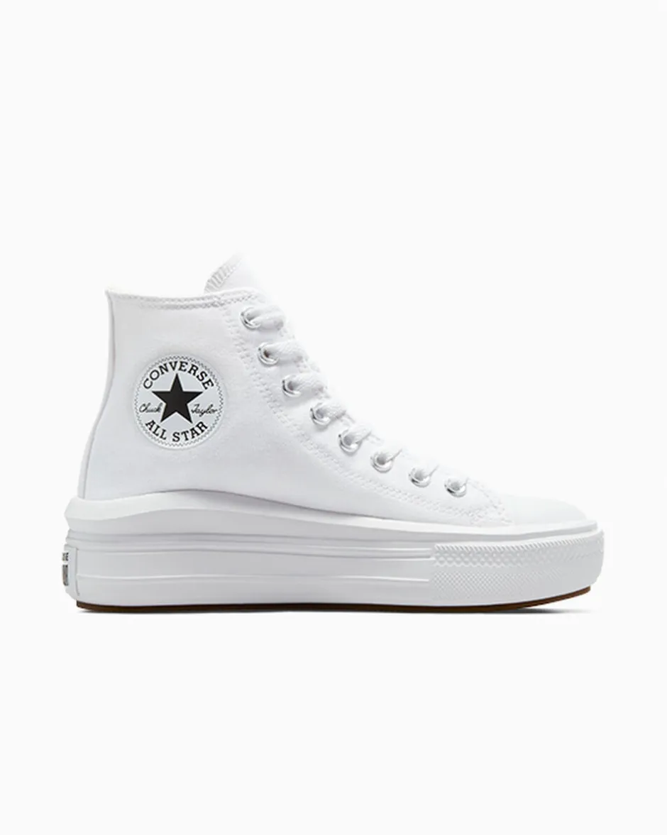 Converse Modelli Alti|Modelli Con Platform<Chuck Taylor All Star Move Bianco/Avorio naturale/Nero