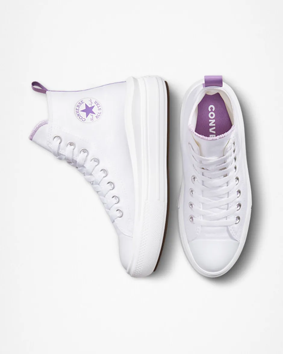 Converse Ragazzi (Età 8-12 Anni)|Ragazza<Chuck Taylor All Star Move Platform White/Pixel Purple/White