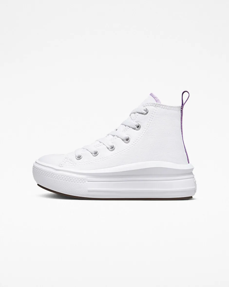 Converse Ragazzi (Età 8-12 Anni)|Ragazza<Chuck Taylor All Star Move Platform Bianco/Pixel Purple/Bianco