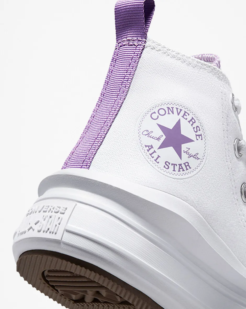 Converse Ragazzi (Età 8-12 Anni)|Ragazza<Chuck Taylor All Star Move Platform Bianco/Pixel Purple/Bianco