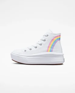 Converse Ragazzi (Età 8-12 Anni)|Guida Alle Misure Per Bambini<Chuck Taylor All Star Move Platform Rainbow Cloud Bianco/Jp Blue/Rosa