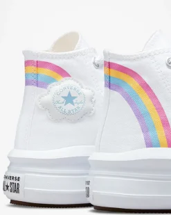 Converse Ragazzi (Età 8-12 Anni)|Guida Alle Misure Per Bambini<Chuck Taylor All Star Move Platform Rainbow Cloud Bianco/Jp Blue/Rosa
