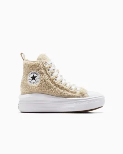 Converse Stivali<Chuck Taylor All Star Move Platform Sherpa Beach Stone/Bianco/Nero