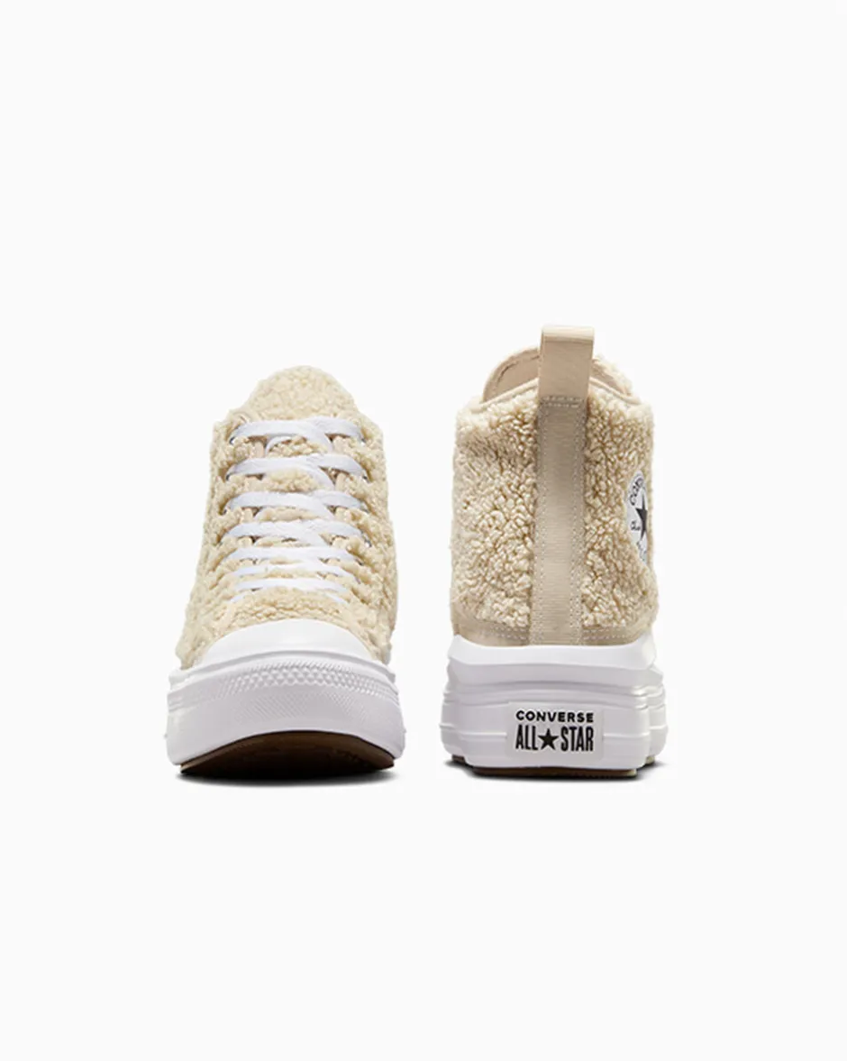 Converse Stivali<Chuck Taylor All Star Move Platform Sherpa Beach Stone/Bianco/Nero