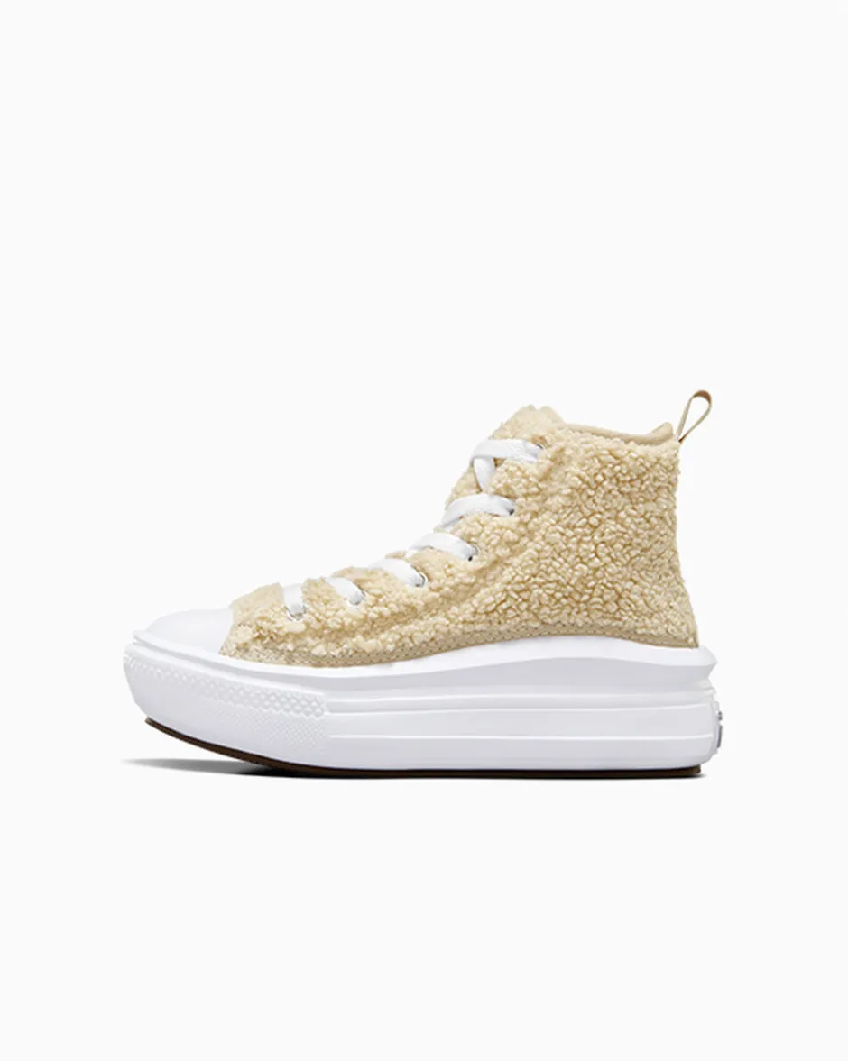 Converse Stivali<Chuck Taylor All Star Move Platform Sherpa Beach Stone/Bianco/Nero