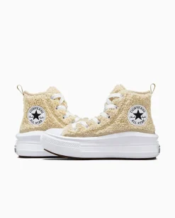 Converse Stivali<Chuck Taylor All Star Move Platform Sherpa Beach Stone/Bianco/Nero