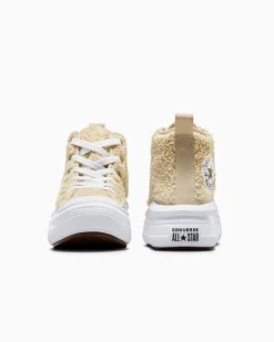 Converse Stivali<Chuck Taylor All Star Move Platform Sherpa Beach Stone/Bianco/Nero