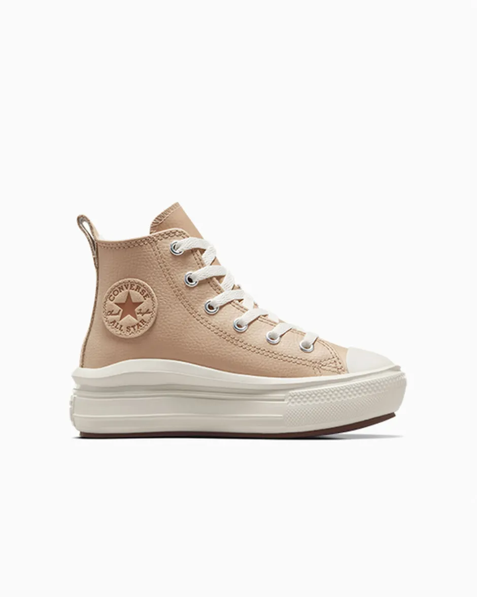 Converse Ragazza<Chuck Taylor All Star Move Leather Grigio caldo/Egret/Grigio caldo