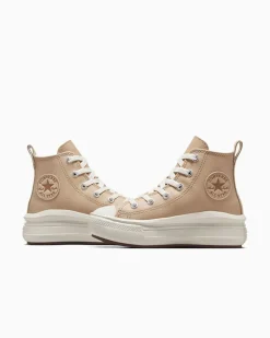 Converse Ragazza<Chuck Taylor All Star Move Leather Grigio caldo/Egret/Grigio caldo