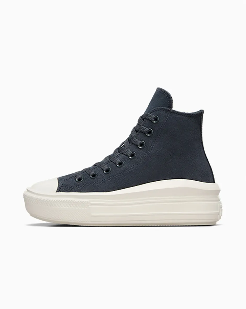 Converse Modelli Alti|Modelli Con Platform<Chuck Taylor All Star Move Platform Colorful Suede Foreste oscure/Egret/Nero