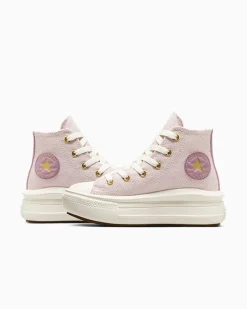 Converse Bambini (Età 4-8 Anni)|Ragazza<Chuck Taylor All Star Move Platform Gold Luxe Orchid Dust/Egret/Oro