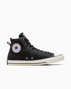 Converse Modelli Alti|Modelli Alti<Chuck Taylor All Star Nubuck & Leather Nero/Egret/Rosso