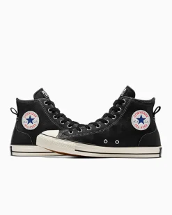 Converse Modelli Alti|Modelli Alti<Chuck Taylor All Star Nubuck & Leather Nero/Egret/Rosso