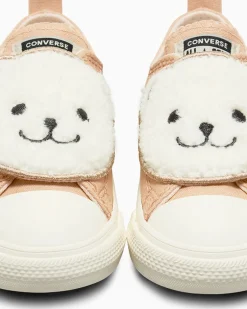 Converse Ragazzo|Ragazza<Chuck Taylor All Star One Strap Sherpa Bear Easy-On Grigio caldo/Egret/Nero