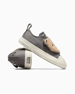 Converse Ragazza|Modelli Bassi<Chuck Taylor All Star One Strap Sherpa Bear Easy-On Sharkskin/Warm Quarry/Egret
