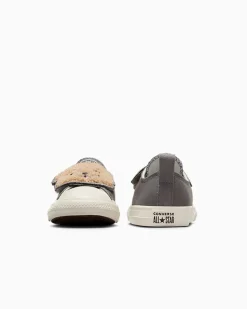 Converse Ragazza|Modelli Bassi<Chuck Taylor All Star One Strap Sherpa Bear Easy-On Sharkskin/Warm Quarry/Egret