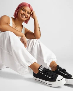 Converse Modelli Bassi|Modelli Con Platform<Chuck Taylor All Star Platform Canvas Nero/Bianco/Bianco