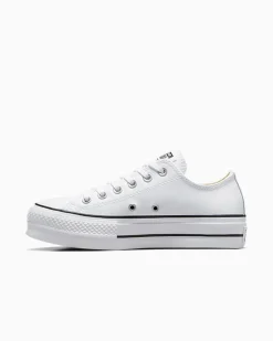 Converse Modelli Bassi|Modelli Con Platform<Chuck Taylor All Star Platform Clean Leather Bianco/Nero/Bianco