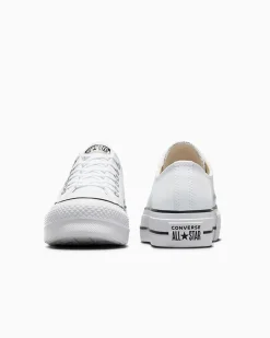 Converse Modelli Bassi|Modelli Con Platform<Chuck Taylor All Star Platform Clean Leather Bianco/Nero/Bianco