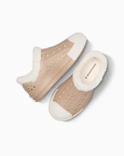 Converse Ragazzo|Ragazza<Chuck Taylor All Star Play Lite CX Sherpa Easy-On Warm Quarry/Egret/Egret