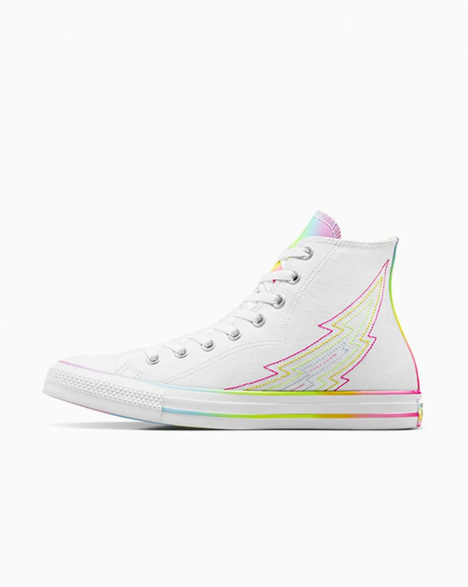 Converse Modelli Alti|Modelli Alti<Chuck Taylor All Star Pride Bianco/Bianco/Fucsia caos