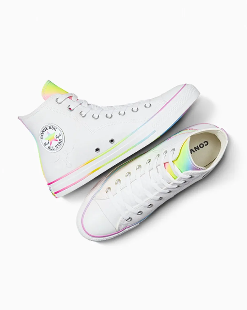 Converse Modelli Alti|Modelli Alti<Chuck Taylor All Star Pride Bianco/Bianco/Fucsia caos