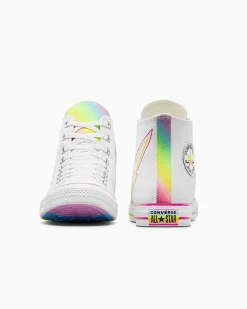 Converse Modelli Alti|Modelli Alti<Chuck Taylor All Star Pride Bianco/Bianco/Fucsia caos