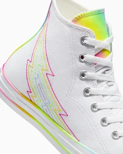 Converse Modelli Alti|Modelli Alti<Chuck Taylor All Star Pride Bianco/Bianco/Fucsia caos