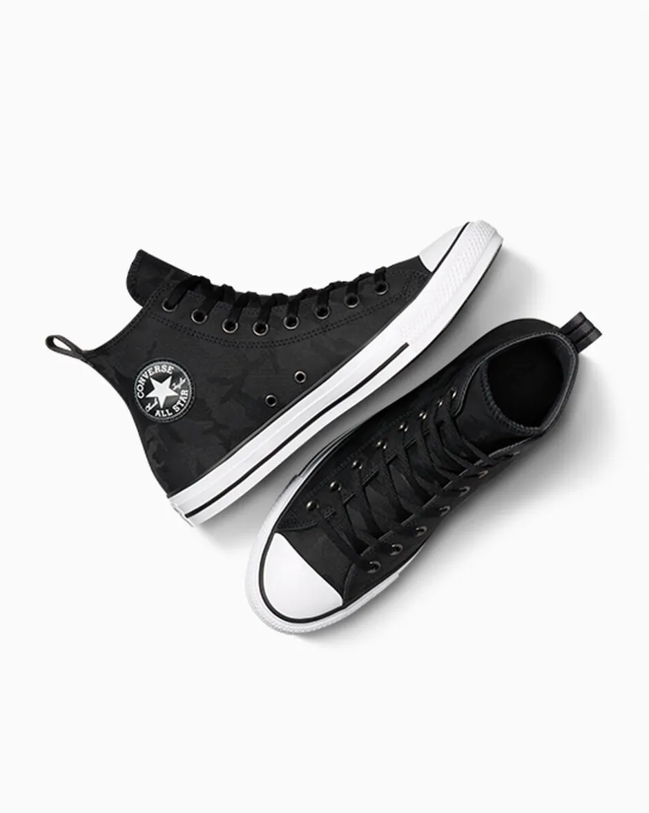 Converse Modelli Alti|Modelli Alti<Chuck Taylor All Star TecTuff Waterproof Camo Nero/Materia scura/Bianco