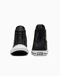 Converse Modelli Alti|Modelli Alti<Chuck Taylor All Star TecTuff Waterproof Camo Nero/Materia scura/Bianco