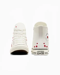Converse Modelli Alti<Chuck Taylor All Star Valentine's Day Bianco vintage/Rosso/Egret