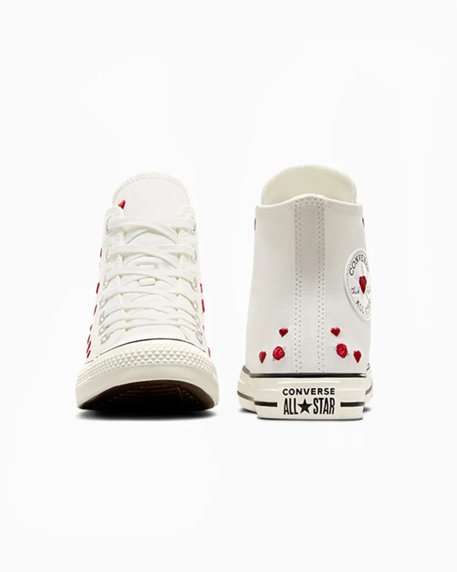 Converse Modelli Alti<Chuck Taylor All Star Valentine's Day Bianco vintage/Rosso/Egret