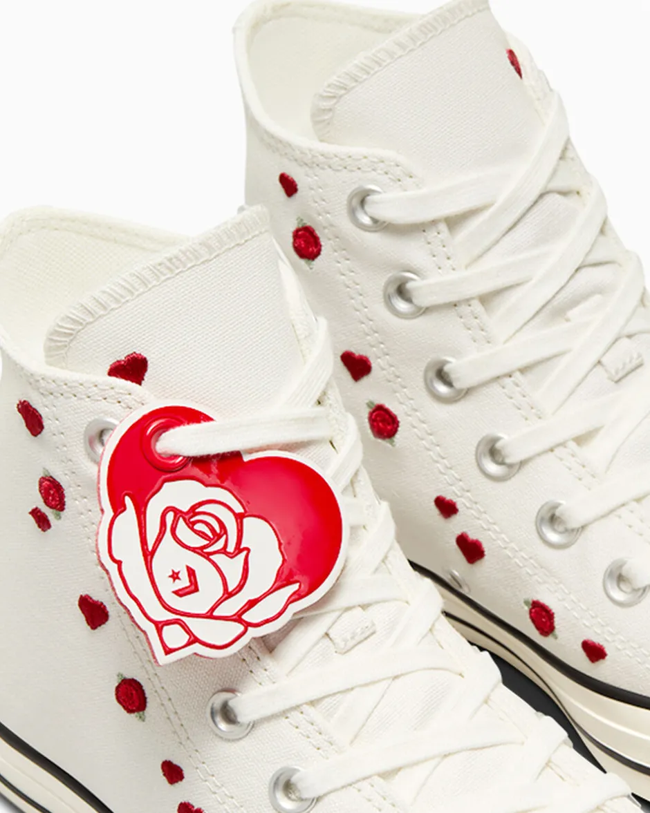 Converse Modelli Alti<Chuck Taylor All Star Valentine's Day Bianco vintage/Rosso/Egret