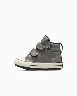 Converse Neonati E Bimbi Piccoli (Età 0-4 Anni)|Ragazzo<Chuck Taylor All Star Water-Repellent Berkshire Easy-On Boot Pelle di squalo/Nero/Egret