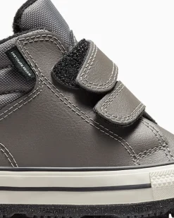 Converse Neonati E Bimbi Piccoli (Età 0-4 Anni)|Ragazzo<Chuck Taylor All Star Water-Repellent Berkshire Easy-On Boot Pelle di squalo/Nero/Egret