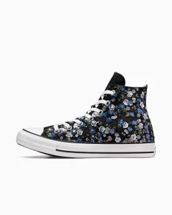 Converse Modelli Alti<Chuck Taylor Canvas LTD Floral Sequins Nero con fiori e paillettes