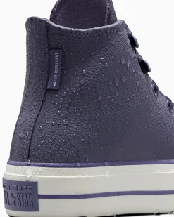 Converse Modelli Alti|Modelli Con Platform<Chuck Tayor All Star Lift Platform Weatherized Leather Viola ombreggiato/Lavanda cenere