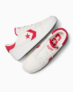 Converse Modelli Bassi<CONS Fastbreak Pro Leather and Nubuck Bianco vintage/Rosso/Bianco