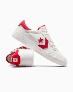 Converse Modelli Bassi<CONS Fastbreak Pro Leather and Nubuck Bianco vintage/Rosso/Bianco