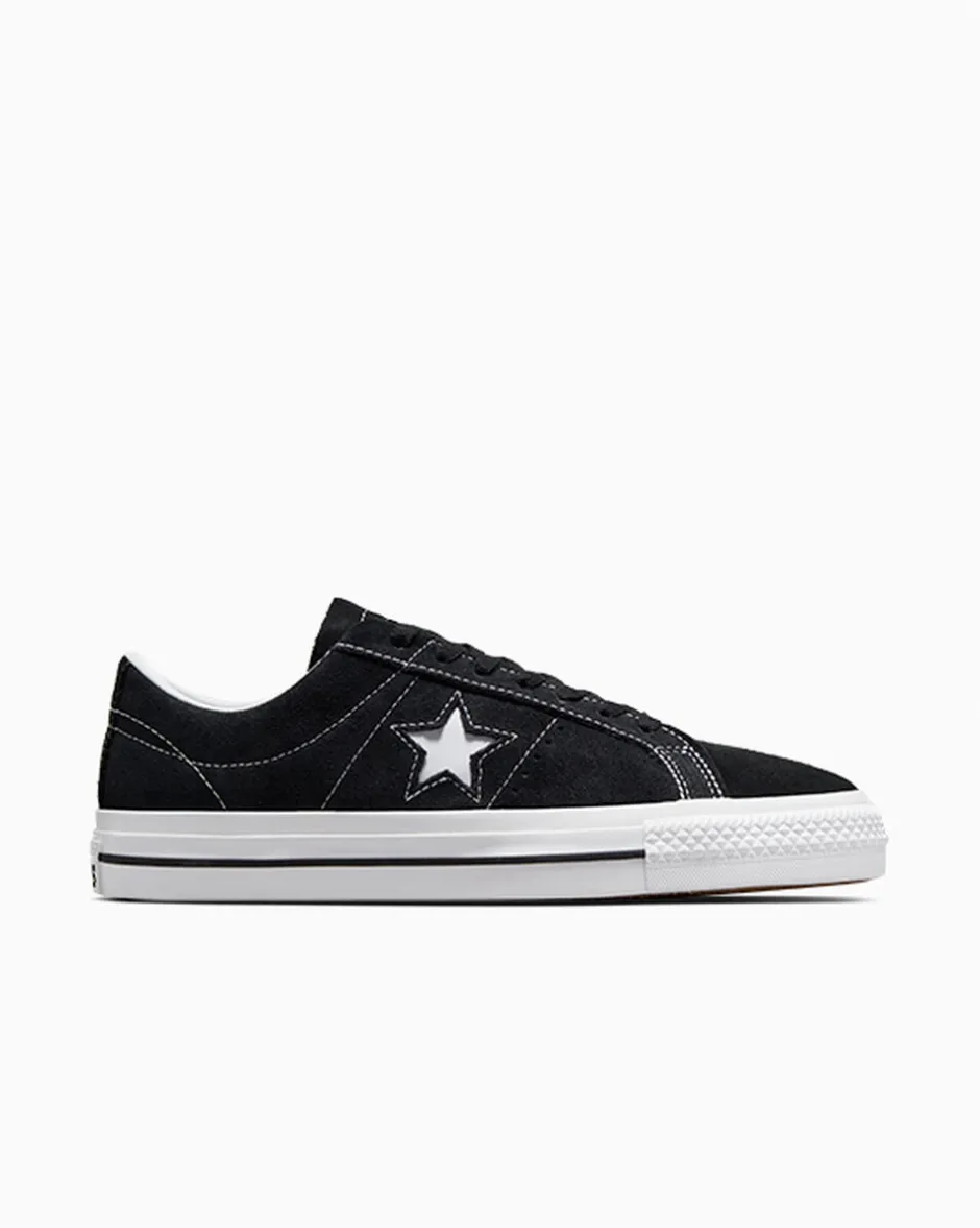 Converse One Star|One Star<CONS One Star Pro Suede Nero/Nero/Bianco