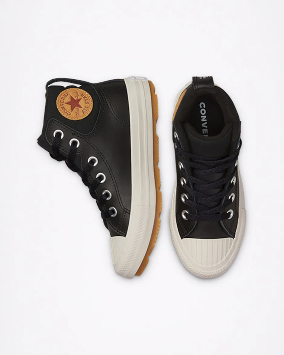 Converse Ragazzi (Età 8-12 Anni)|Ragazzo<Color Leather Chuck Taylor All Star Berkshire Boot Nero/Nero/Stucco beige