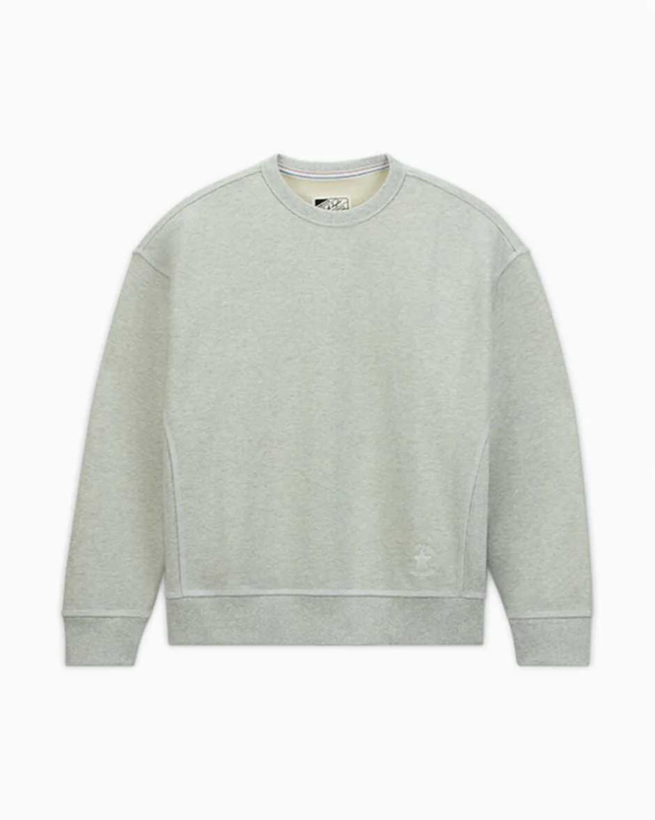 Converse Maglie E T-Shirt|Giacche E Felpe<Gold Standard Crew Sweatshirt Grigio melange chiaro